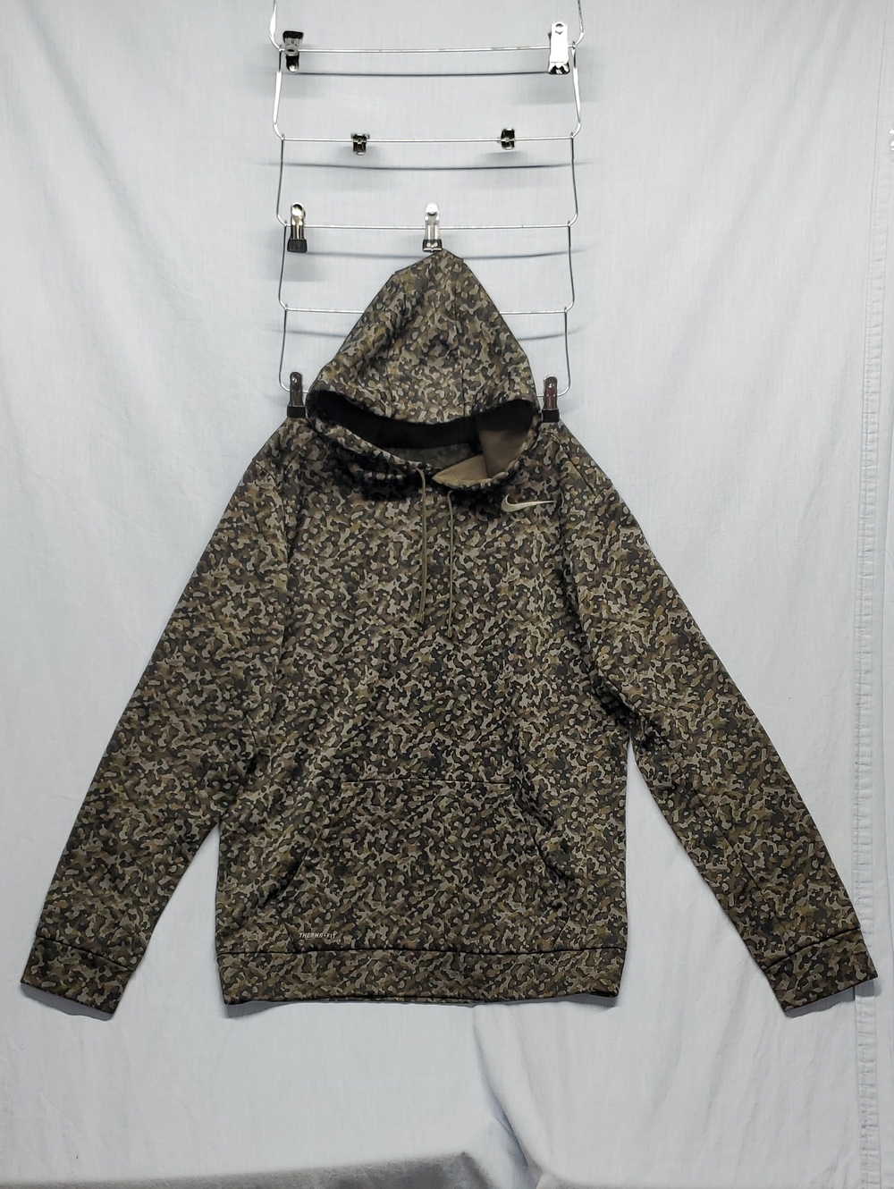 Nike Men's Camo Pullover Hoodie - Olive/Black #333